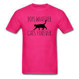 Boys Whatever, Cats Forever - Black - Unisex Classic T-Shirt - fuchsia