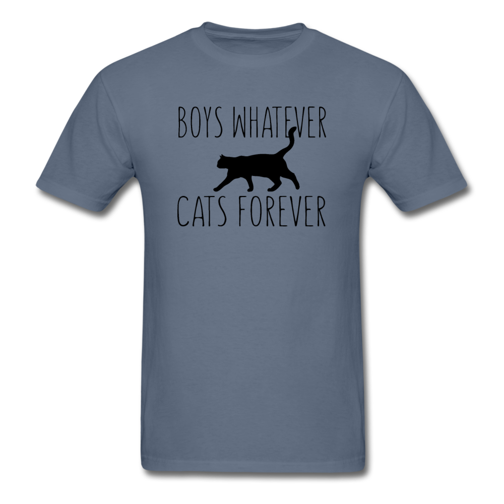 Boys Whatever, Cats Forever - Black - Unisex Classic T-Shirt - denim