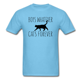 Boys Whatever, Cats Forever - Black - Unisex Classic T-Shirt - aquatic blue