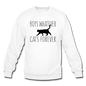 Boys Whatever, Cats Forever - Black - Crewneck Sweatshirt - white