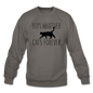 Boys Whatever, Cats Forever - Black - Crewneck Sweatshirt - asphalt gray