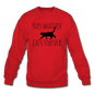 Boys Whatever, Cats Forever - Black - Crewneck Sweatshirt - red