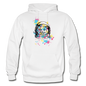 Cat Astronaut - Gildan Heavy Blend Adult Hoodie - white