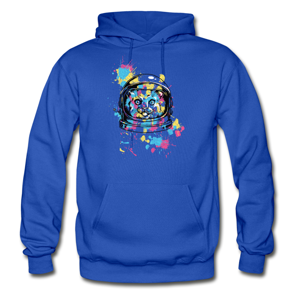 Cat Astronaut - Gildan Heavy Blend Adult Hoodie - royal blue