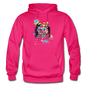 Cat Astronaut - Gildan Heavy Blend Adult Hoodie - fuchsia