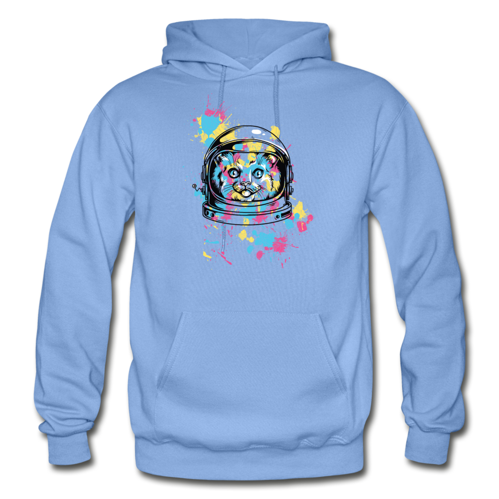 Cat Astronaut - Gildan Heavy Blend Adult Hoodie - carolina blue