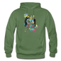 Cat Astronaut - Gildan Heavy Blend Adult Hoodie - military green