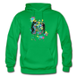 Cat Astronaut - Gildan Heavy Blend Adult Hoodie - kelly green