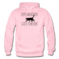 Boys Whatever, Cats Forever - Black - Gildan Heavy Blend Adult Hoodie - light pink