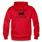 Boys Whatever, Cats Forever - Black - Gildan Heavy Blend Adult Hoodie - red