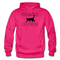 Boys Whatever, Cats Forever - Black - Gildan Heavy Blend Adult Hoodie - fuchsia