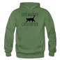 Boys Whatever, Cats Forever - Black - Gildan Heavy Blend Adult Hoodie - military green