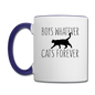 Boys Whatever, Cats Forever - Black - Contrast Coffee Mug - white/cobalt blue