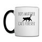 Boys Whatever, Cats Forever - Black - Contrast Coffee Mug - white/black