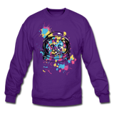Cat Astronaut - Crewneck Sweatshirt - purple