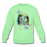 Cat Astronaut - Crewneck Sweatshirt - lime