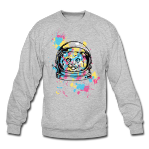 Cat Astronaut - Crewneck Sweatshirt - heather gray