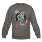 Cat Astronaut - Crewneck Sweatshirt - asphalt gray