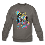 Cat Astronaut - Crewneck Sweatshirt - asphalt gray