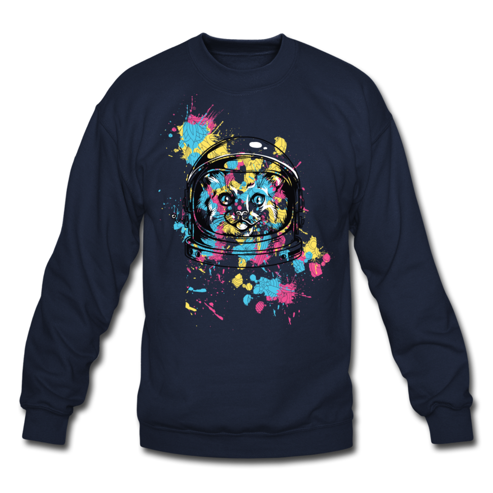 Cat Astronaut - Crewneck Sweatshirt - navy