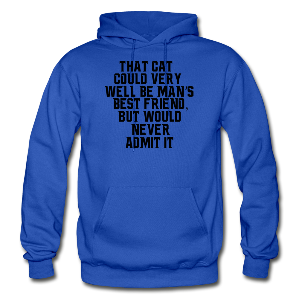 Cat - Best Friend - Black - Gildan Heavy Blend Adult Hoodie - royal blue