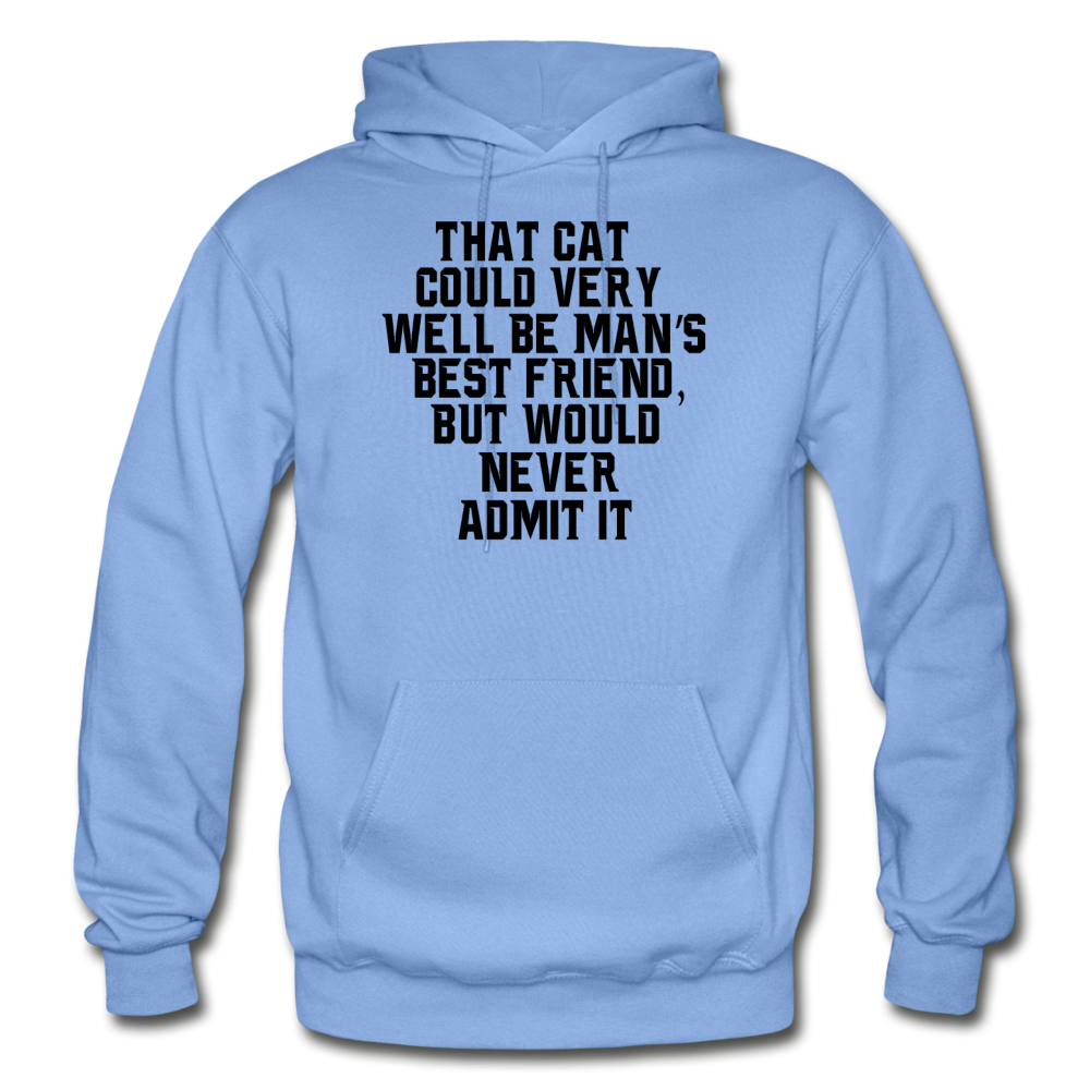 Cat - Best Friend - Black - Gildan Heavy Blend Adult Hoodie - carolina blue