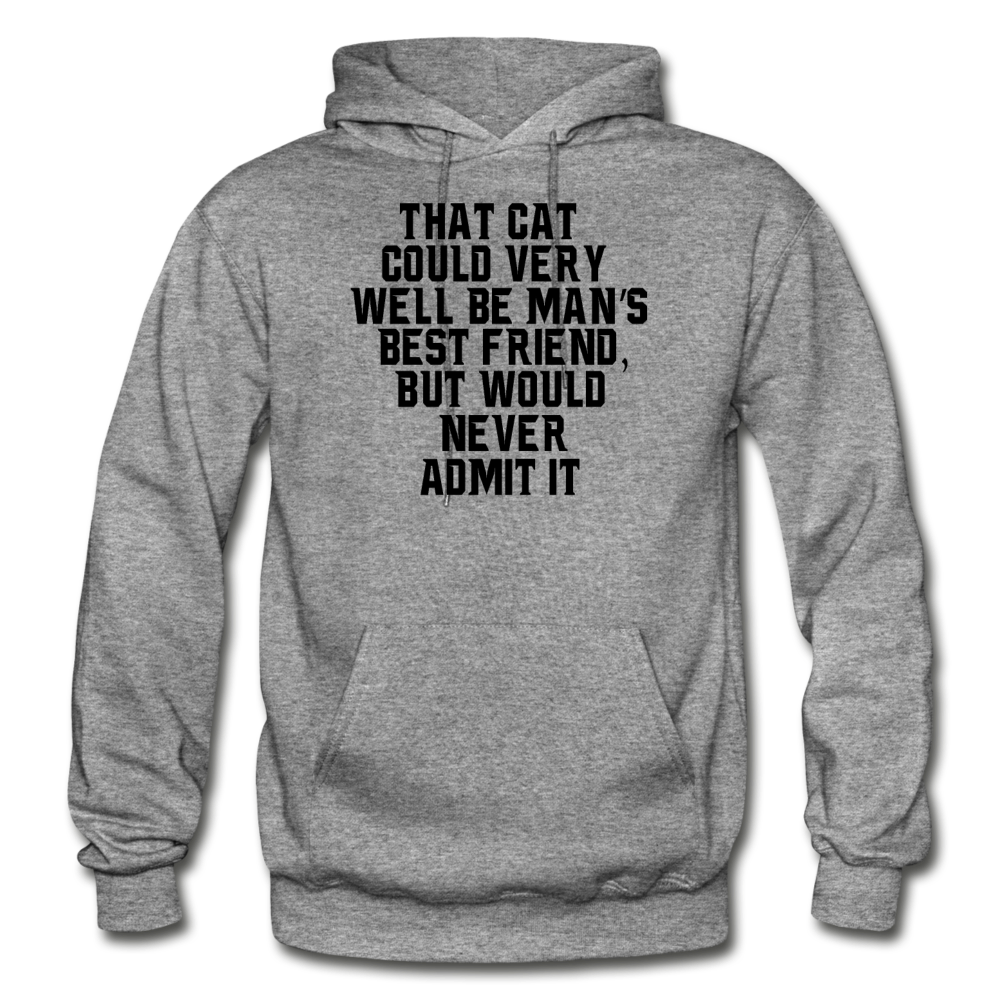 Cat - Best Friend - Black - Gildan Heavy Blend Adult Hoodie - graphite heather