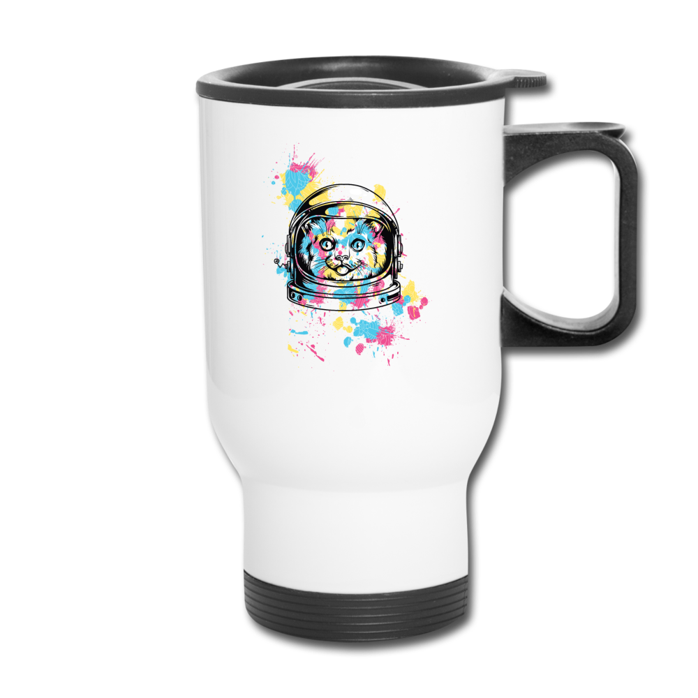 Cat Astronaut - Travel Mug - white