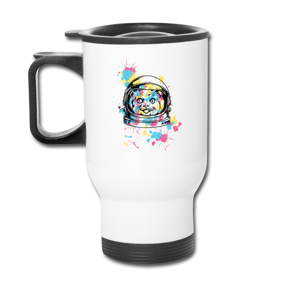 Cat Astronaut - Travel Mug - white