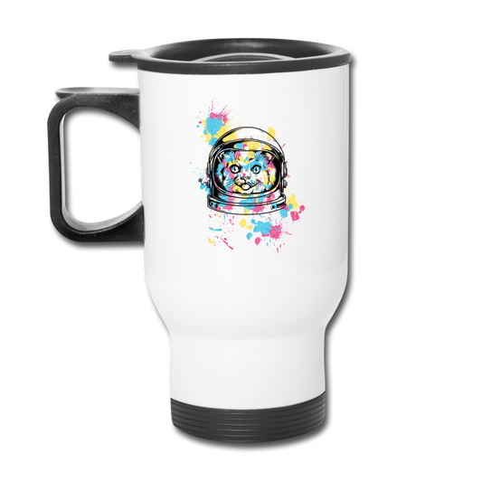 Cat Astronaut - Travel Mug - white