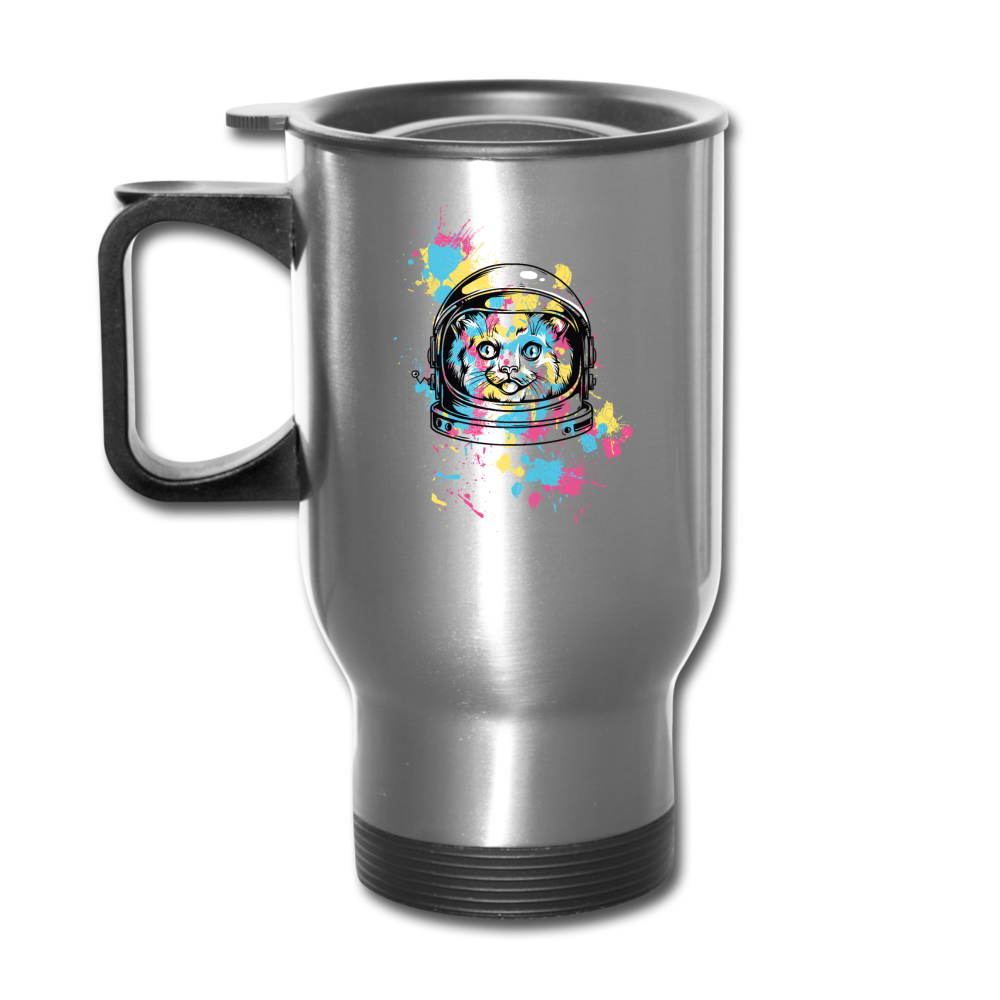 Cat Astronaut - Travel Mug - silver