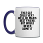 Cat - Best Friend - Black - Contrast Coffee Mug - white/cobalt blue