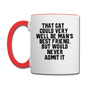 Cat - Best Friend - Black - Contrast Coffee Mug - white/red