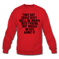 Cat - Best Friend - Black - Crewneck Sweatshirt - red