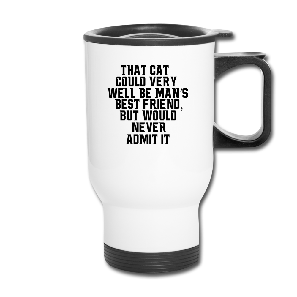 Cat - Best Friend - Black - Travel Mug - white