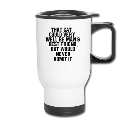 Cat - Best Friend - Black - Travel Mug - white