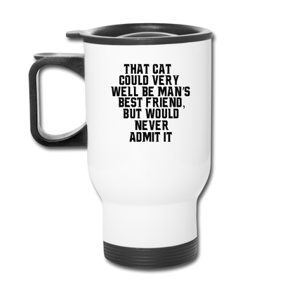 Cat - Best Friend - Black - Travel Mug - white