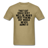 Cat - Best Friend - Black - Unisex Classic T-Shirt - khaki
