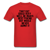 Cat - Best Friend - Black - Unisex Classic T-Shirt - red