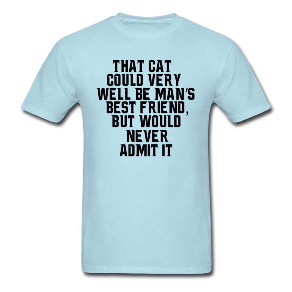 Cat - Best Friend - Black - Unisex Classic T-Shirt - powder blue