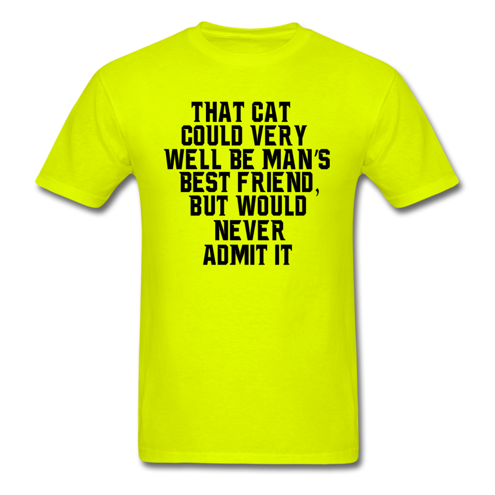 Cat - Best Friend - Black - Unisex Classic T-Shirt - safety green