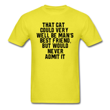 Cat - Best Friend - Black - Unisex Classic T-Shirt - yellow