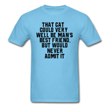 Cat - Best Friend - Black - Unisex Classic T-Shirt - aquatic blue