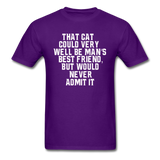 Cat - Best Friend - White - Unisex Classic T-Shirt - purple