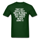 Cat - Best Friend - White - Unisex Classic T-Shirt - forest green