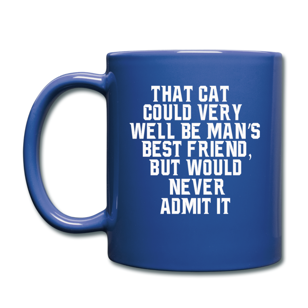 Cat - Best Friend - White - Full Color Mug - royal blue