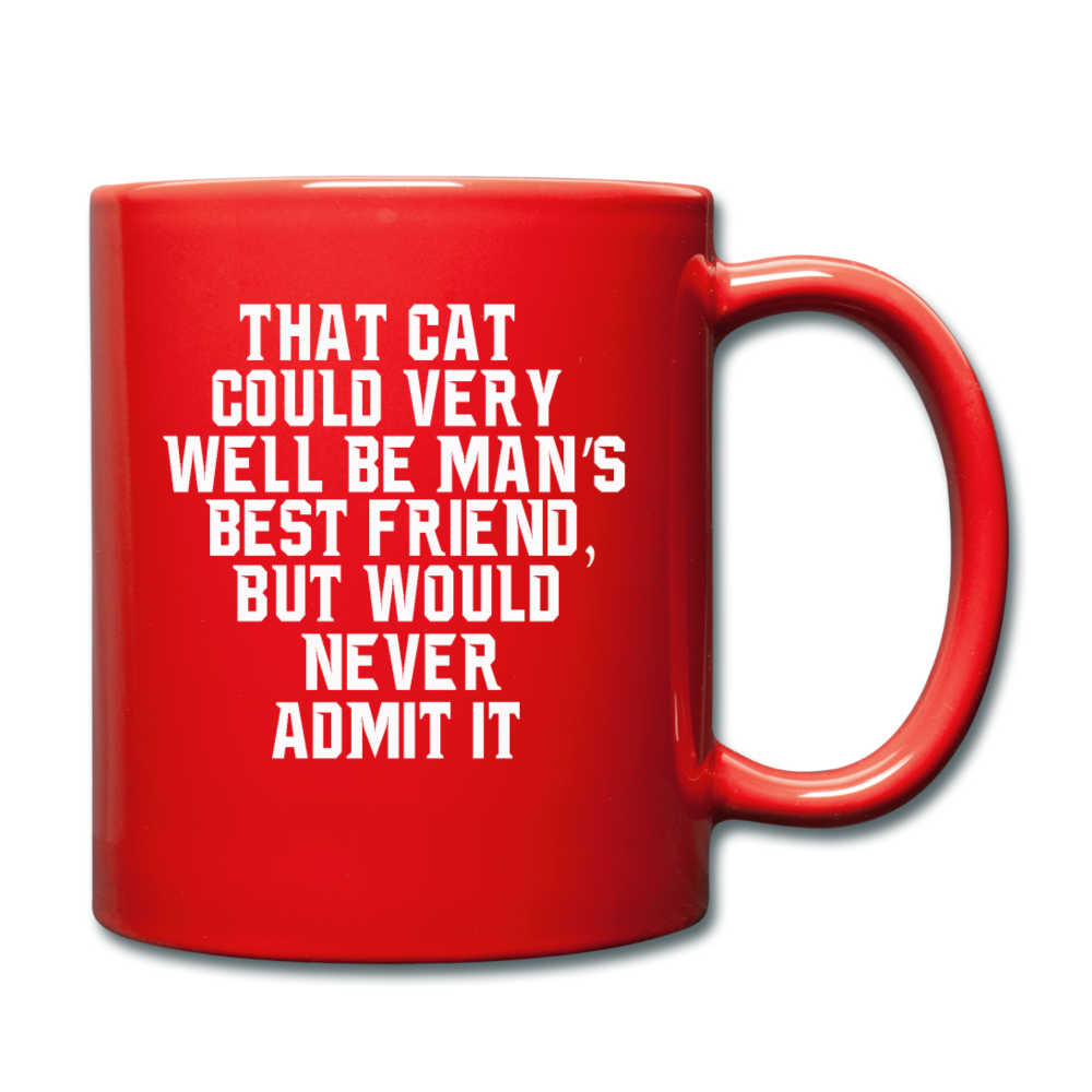 Cat - Best Friend - White - Full Color Mug - red