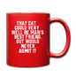 Cat - Best Friend - White - Full Color Mug - red