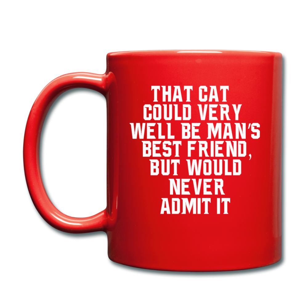 Cat - Best Friend - White - Full Color Mug - red