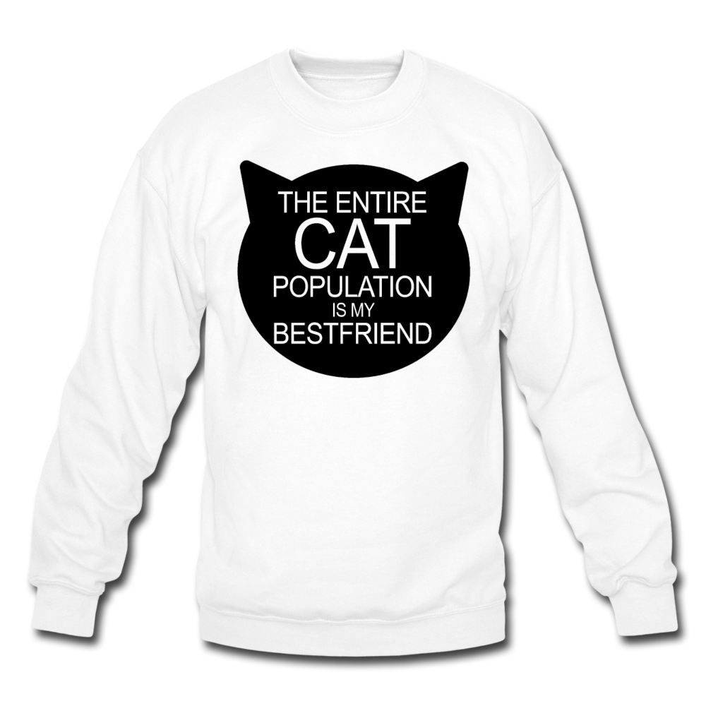 Cats - My Best Friends - Black - Crewneck Sweatshirt - white